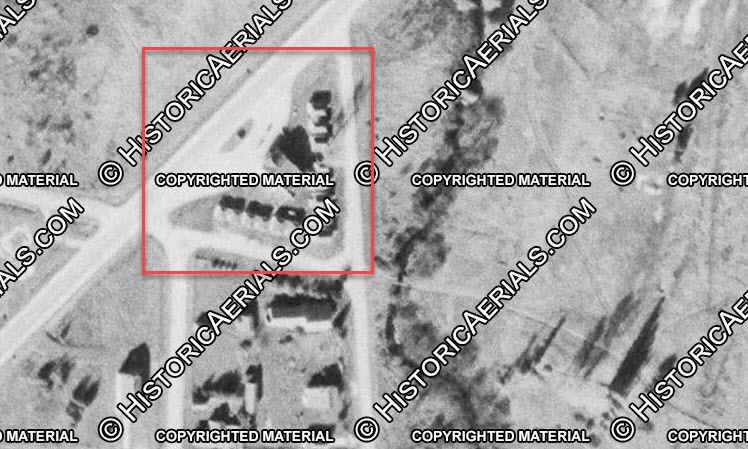 Grants Modern Tourist Cabins - 1953 Aerial View (newer photo)